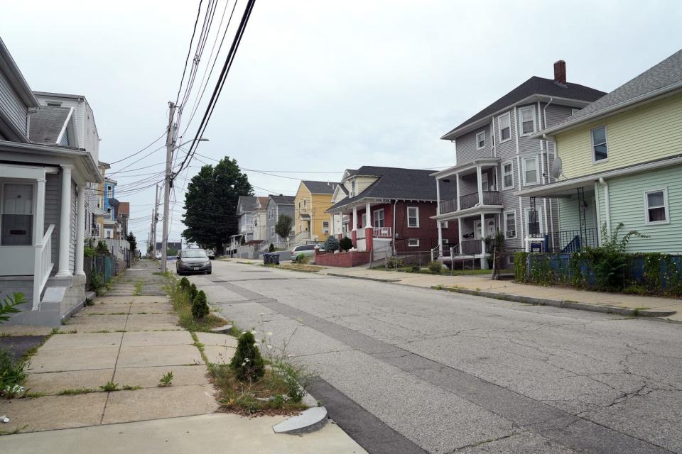 Pavilion Street in Lower South Providence is one of many areas where a lack of shade trees allows asphalt and concrete to absorb heat from the sun and radiate it back into the neighborhood.