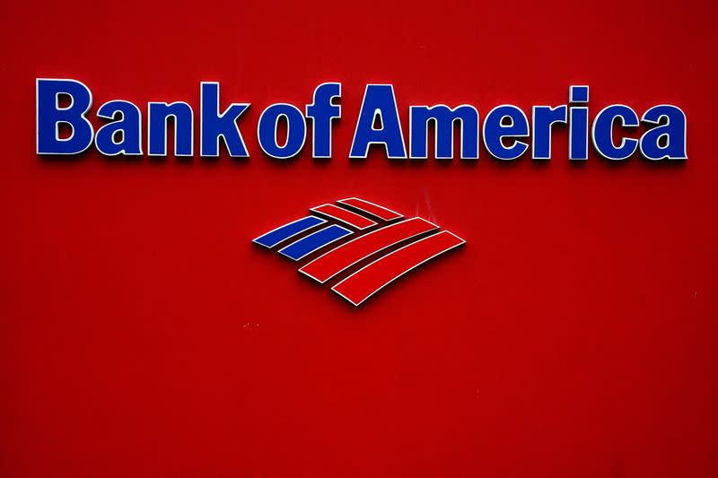 FILE PHOTO: A Bank of America logo is pictured in the Manhattan borough of New York City, U.S.