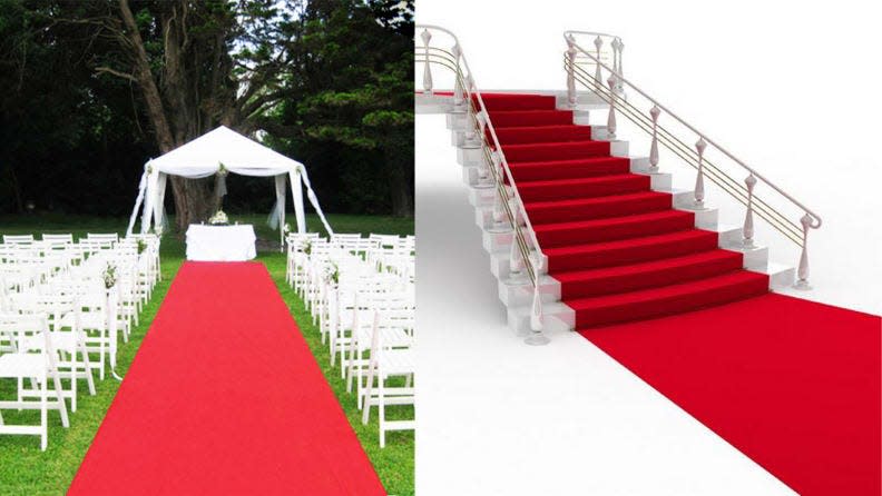 Take paparazzi photos of your friends’ red carpet looks with this dazzling backdrop that’s as gold as those little statues.