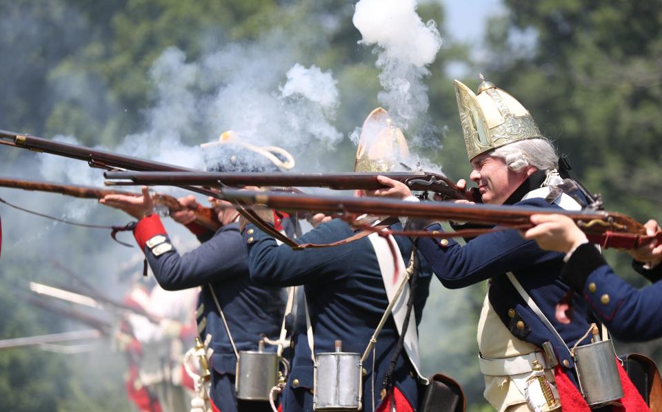 Reenactors will provide a look at the start of the American Revolution in 1775 at the Stony Point Battlefield State Historic Site on May 21, 2022.