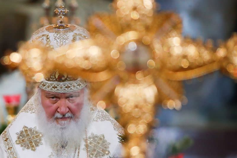 FILE PHOTO: Orthodox Christmas service at the Cathedral of Christ the Saviour in Moscow