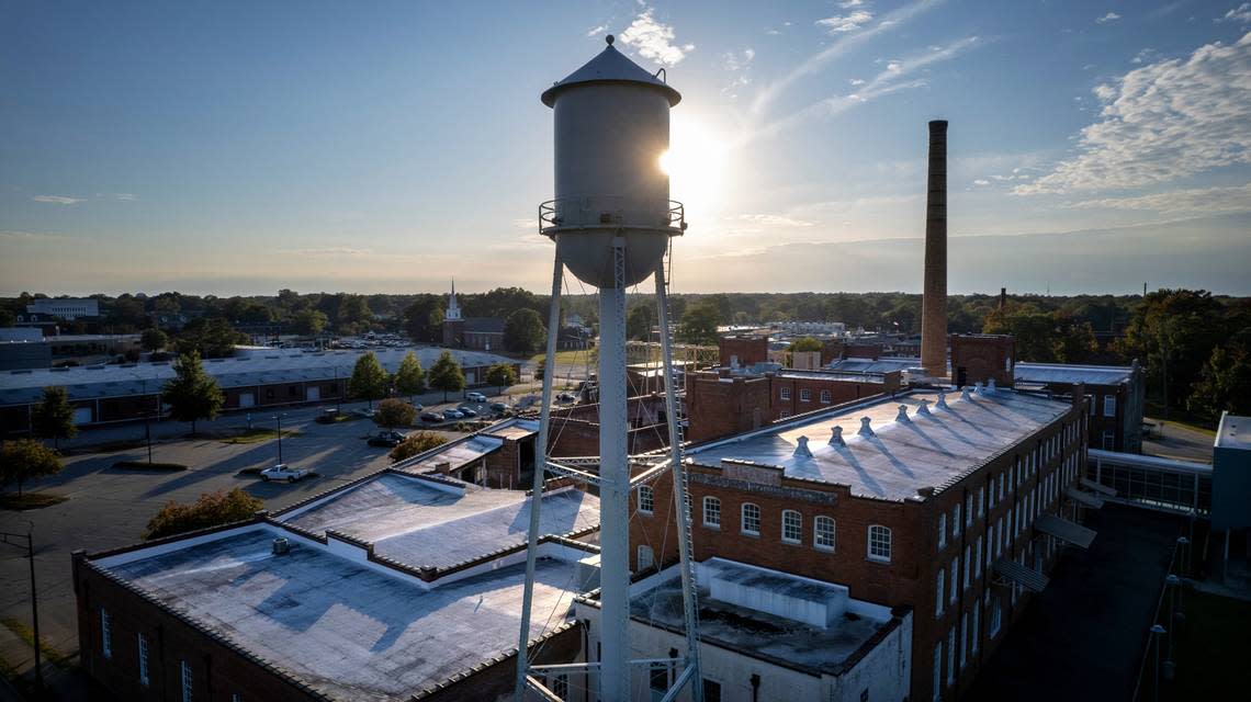 An aerial view of downtown Rocky Mount in Nash County Wednesday, Oct. 12, 2022.