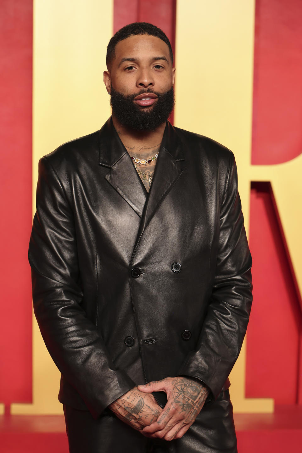 Odell Beckham Jr. at the 2024 Vanity Fair Oscar Party held at the Wallis Annenberg Center for the Performing Arts on March 10, 2024 in Beverly Hills, California. (Photo by Christopher Polk/Variety via Getty Images)