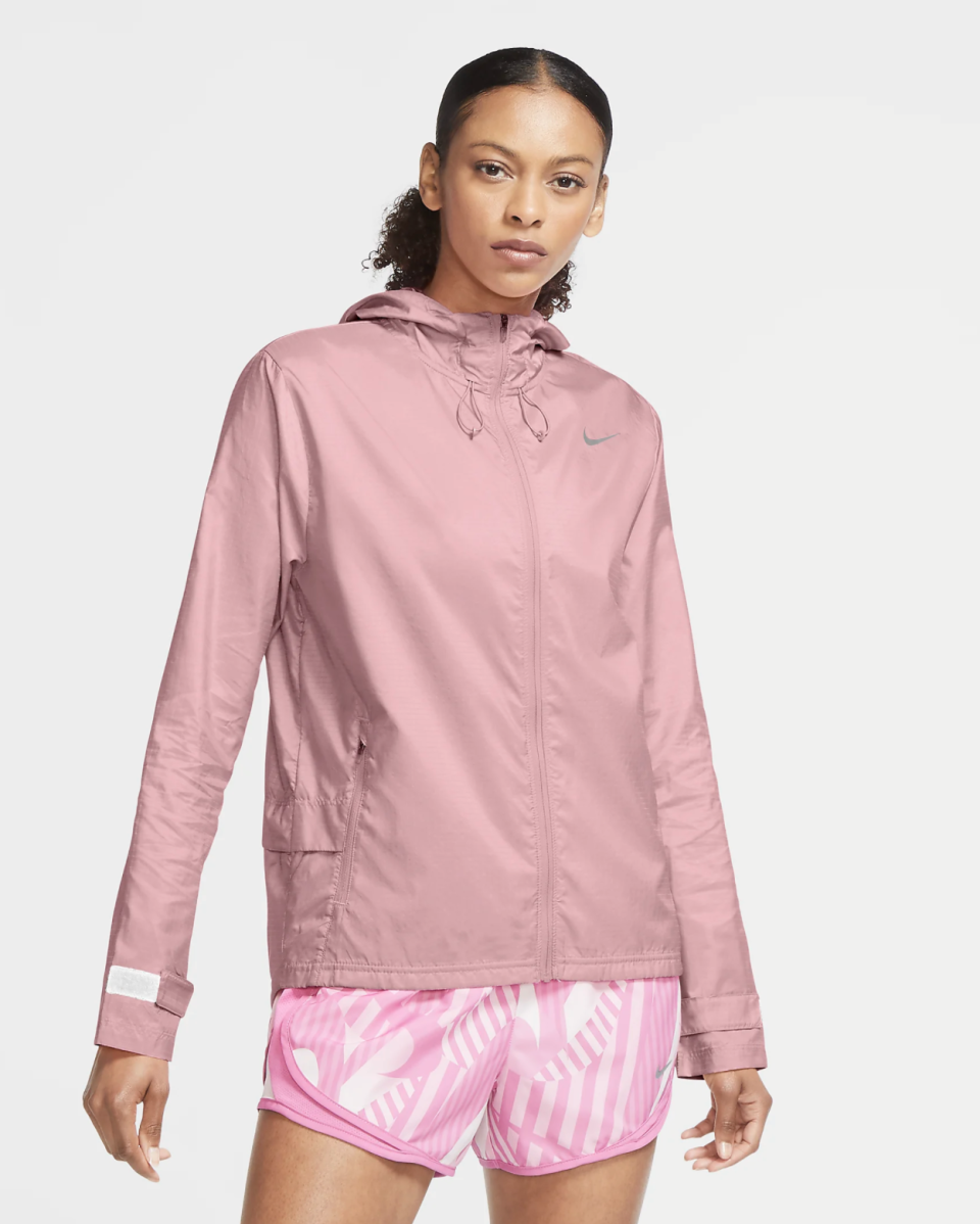 Nike Essential Running Jacket in Pink Glaze (Photo via Nike)