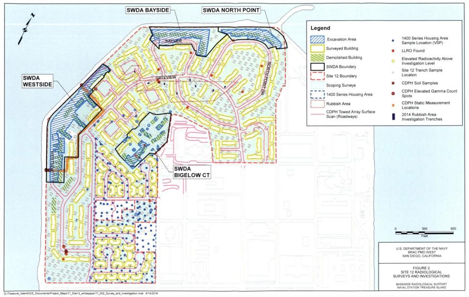 Treasure Island remediation map