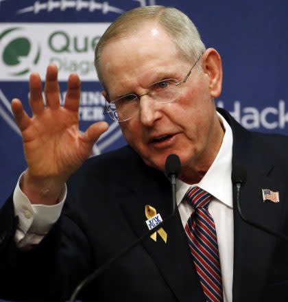 Former New York Giants head coach Tom Coughlin reportedly will be on the NFL's competition committee (AP).