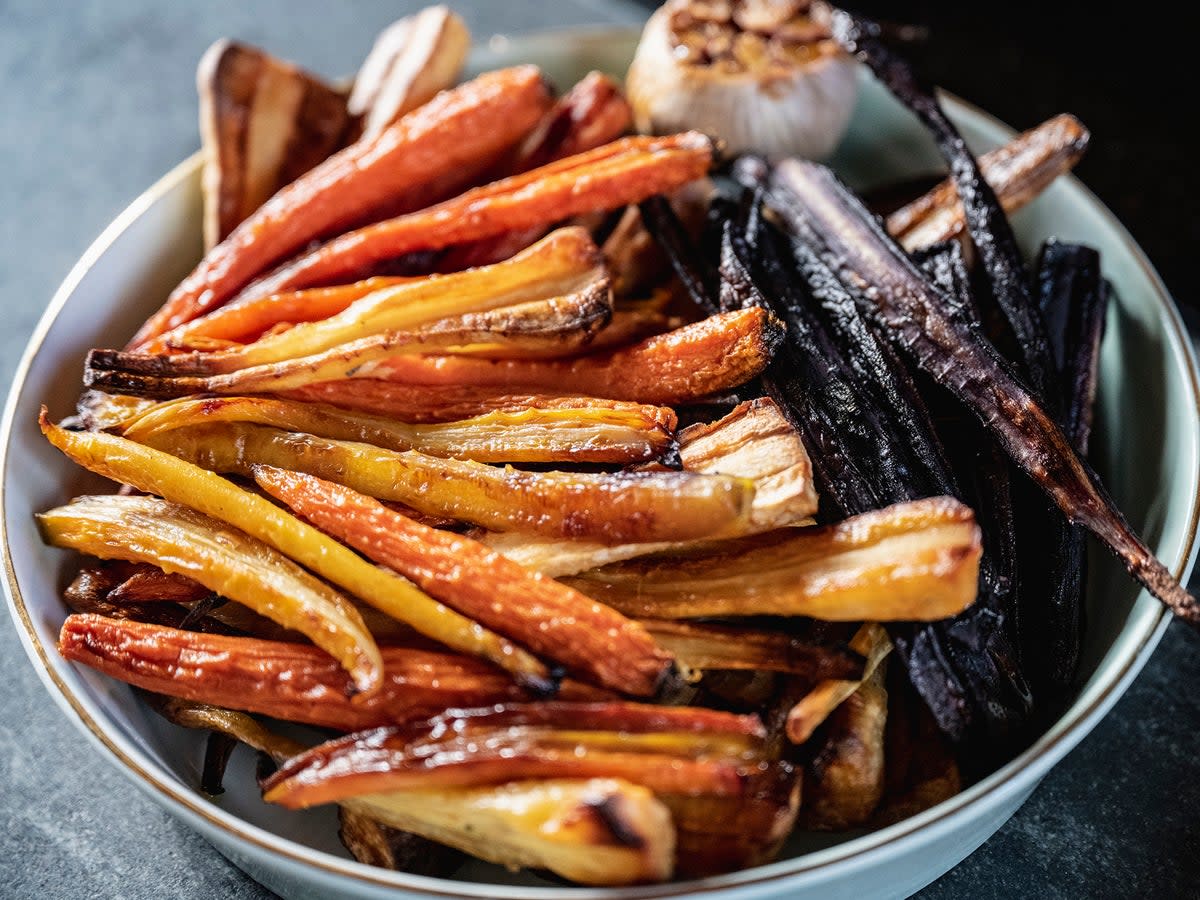 Delicious root vegetables, roasted to bring out their natural flavours (Getty)