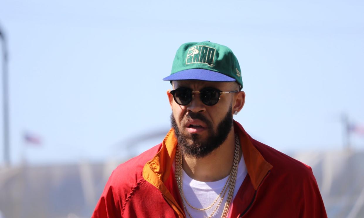 Sweet lid, JaVale McGee. (Photo via @NBCSWarriors)