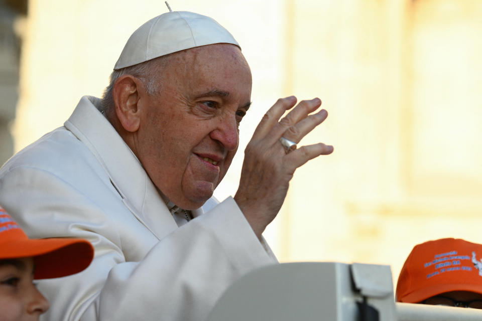 Le pape François, ici sur la place Saint-Pierre au Vatican, le 29 mars 2023.
