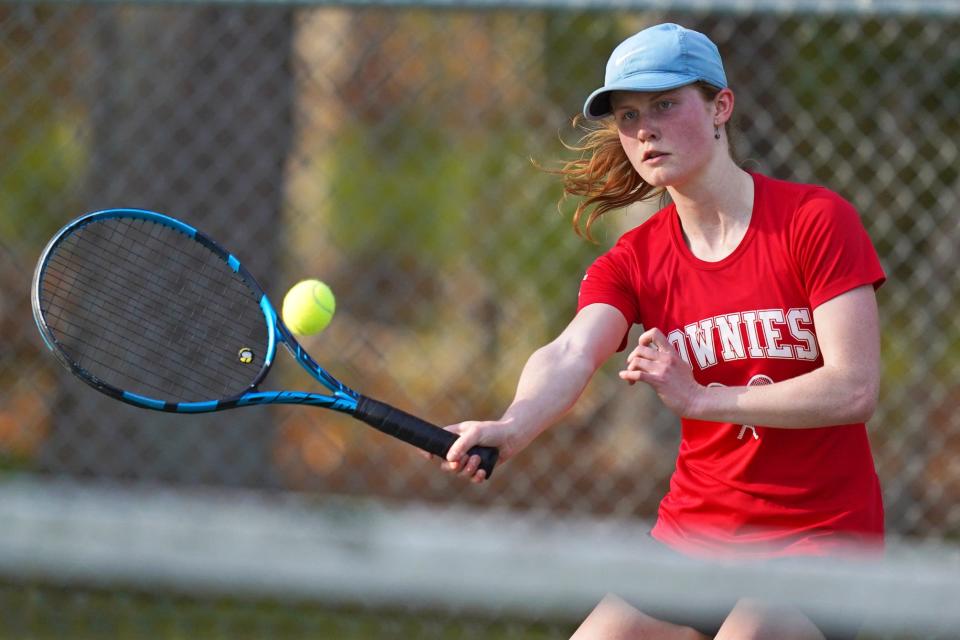 Abigail Ellison is the No. 2 singles player on the East Providence boys tennis team. She's playing a sport she picked up when COVID altered her plans.