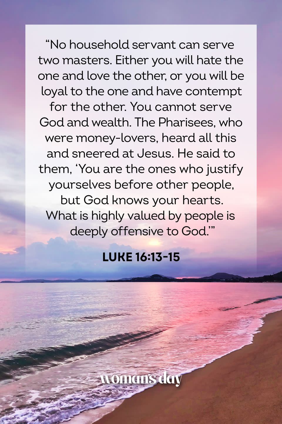 bible verses about money luke 16 13 15