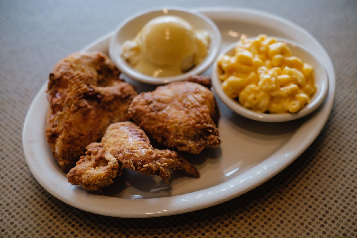 Plates of food are seen at The Manor Restaurant in Strasburg.