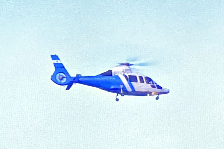 El helicóptero que transportó a Cristina Kirchner
