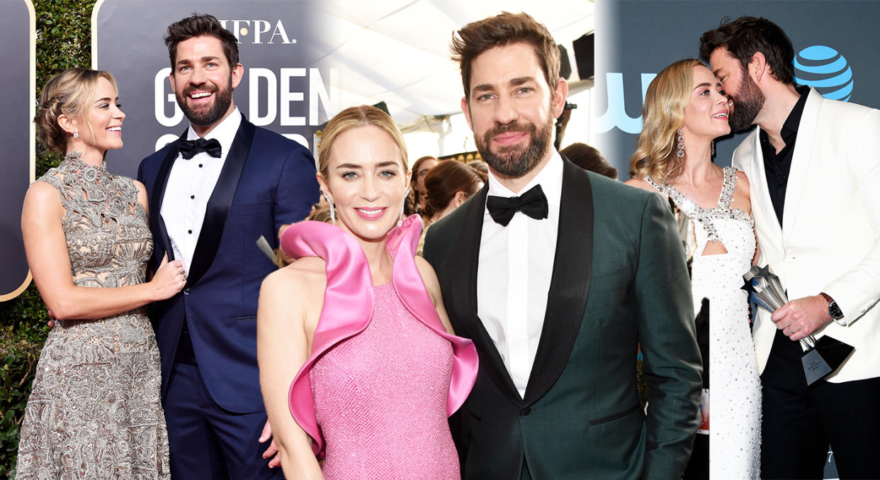 Emily Blunt and John Krasinski are Hollywood couple goals. [Photo: Getty]