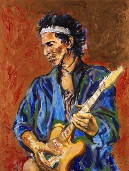 Ron Wood <em>Voodoo Keith</em> Mixed Media on Board 41 x 31 in 104.1 x 78.7 cm (RW0402) 