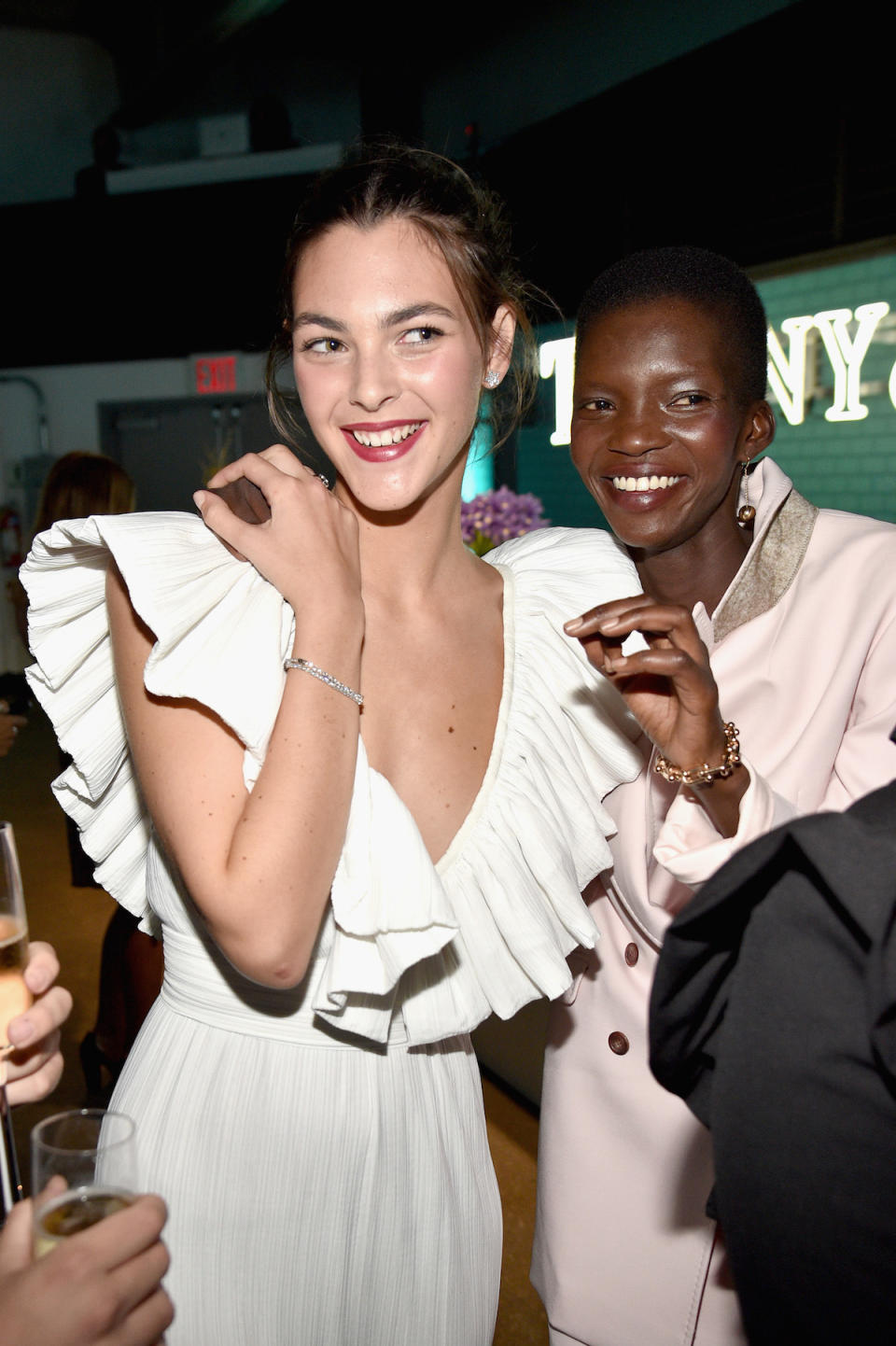 <p>Vittoria Ceretti and Achok Majak attend the Tiffany & Co. fragrance launch event in New York City. (Photo by Bryan Bedder/Getty Images for Tiffany & Co.) </p>