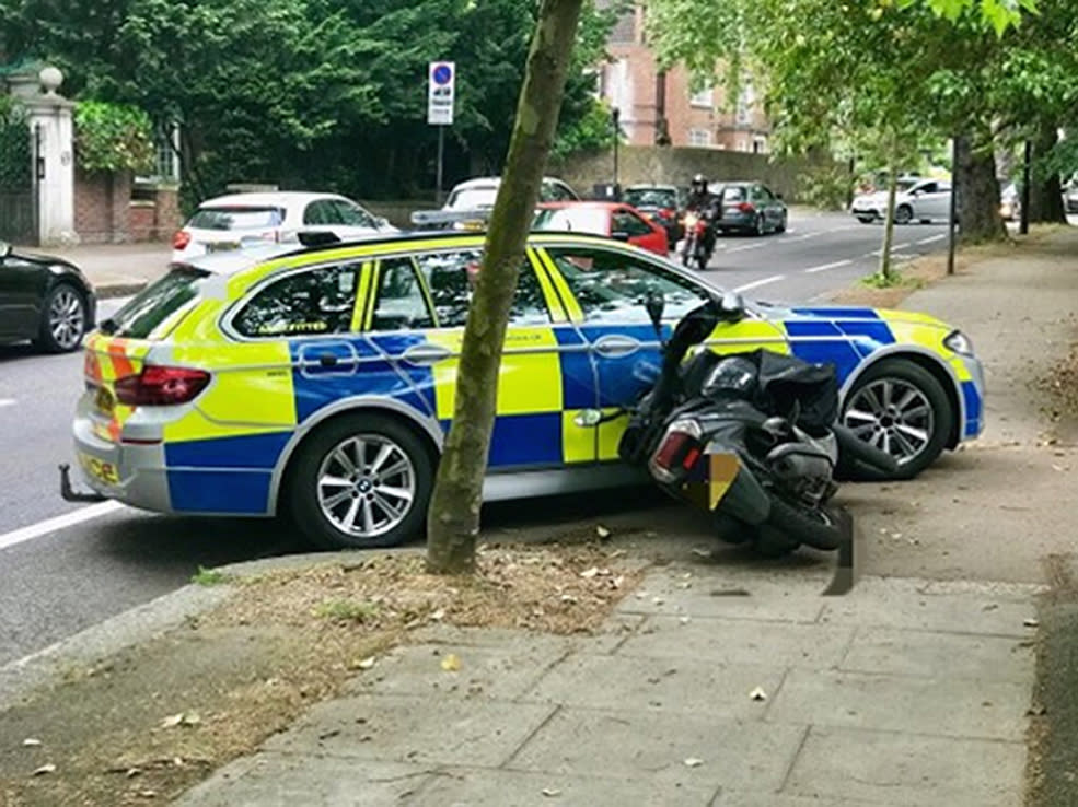 Police have been using new ramming tactics to tackle moped crime (Picture: PA)