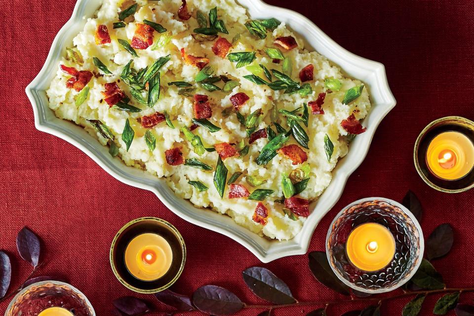 Mashed Potatoes with Bacon and Crispy Scallions