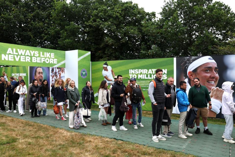 Spectators queue ahead of day three of the Championships (Getty Images)