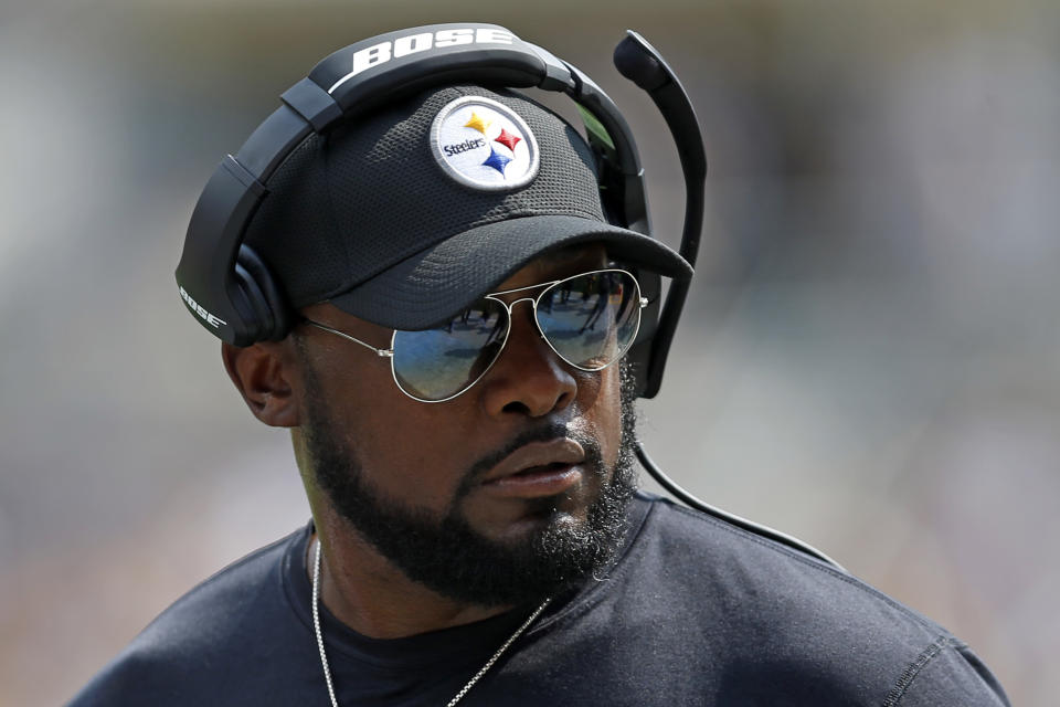 Mike Tomlin was the target of a racial slur from a Pittsburgh-area fire chief. (AP) 