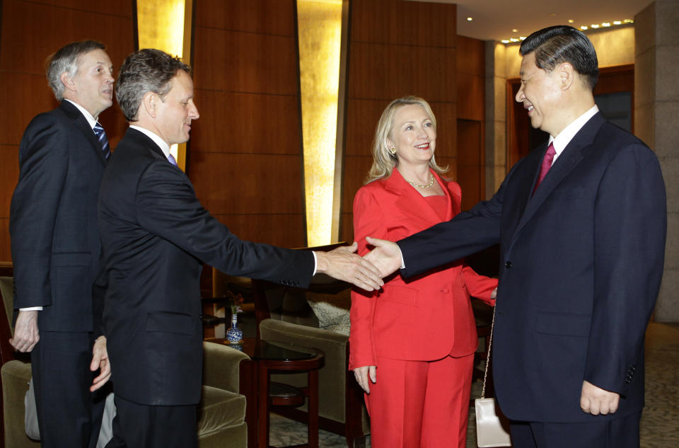 U.S. Secretary of State Hillary Clinton Meets China's Vice President Xi Jinping