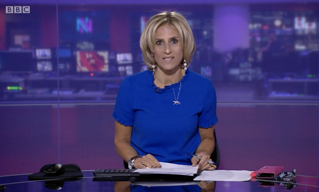 Emily Maitlis on the 3 June episode of Newsnight which prompted claims of anti-government bias. (BBC)