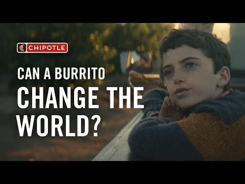 <p>The fast-casual chain will debut its first-ever Super Bowl commercial during the second quarter of Super Bowl LV. The ad, titled "Can a Burrito Change the World?" highlights the brand's missions including reducing carbon emissions, saving water, and supporting local growers.</p><p><a href="https://www.youtube.com/watch?v=BkXHqihY4RE&feature=youtu.be" rel="nofollow noopener" target="_blank" data-ylk="slk:See the original post on Youtube;elm:context_link;itc:0;sec:content-canvas" class="link ">See the original post on Youtube</a></p>