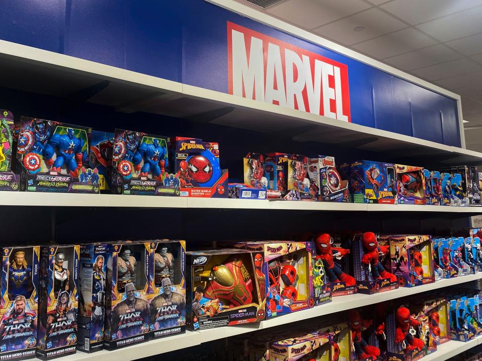 The Marvel section.