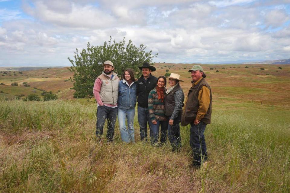 The Morrison family poses for a photo on the Camatta Ranch east of Santa Margarita. The Land Conservancy of San Luis Obispo County has completed a conservation easement on most of the property in eastern SLO County.