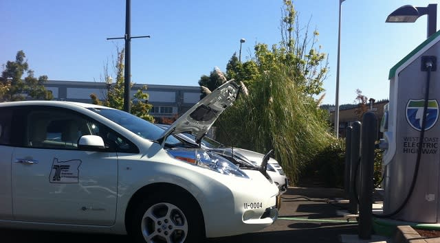 An electric vehicle charging station (KOIN file)