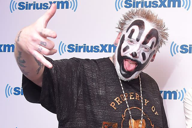 <p>Michael Loccisano/Getty</p> Violent J (L) and Shaggy 2 Dope of Insane Clown Posse visit SiriusXM Studios on September 14, 2017 in New York City.