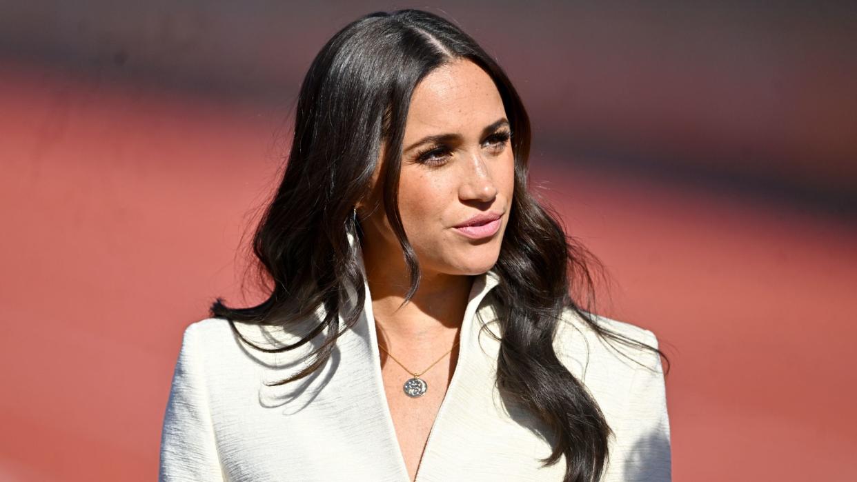 THE HAGUE, NETHERLANDS - APRIL 17: Meghan, Duchess of Sussex attends day two of the Invictus Games 2020 at Zuiderpark on April 17, 2022 in The Hague, Netherlands. (Photo by Samir Hussein/WireImage)