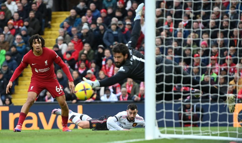 Alisson is preparing to face Manchester United once more (Getty)