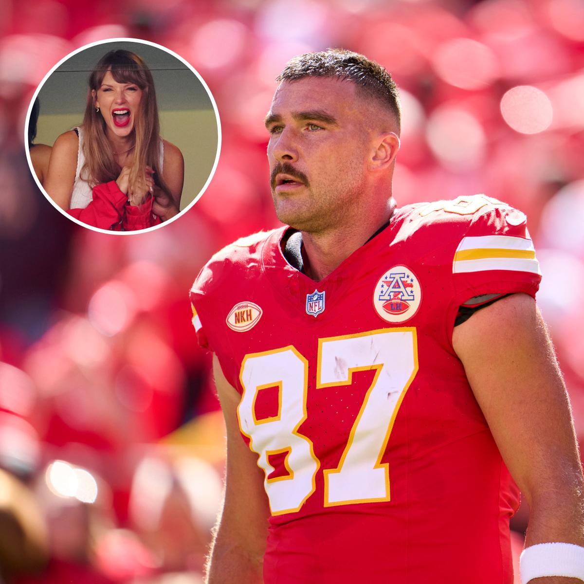 Swifties are in overdrive. 🔍👀 After Travis Kelce's game-day fit was  revealed on social media -- featuring brown crushed-velvet pants --…