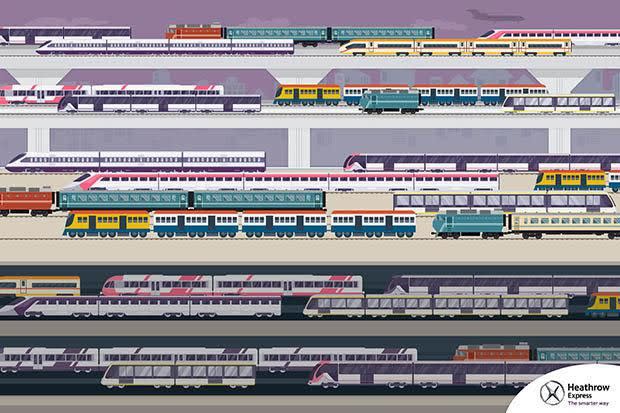 Spot the train going the other way. Photo: Heathrow Express