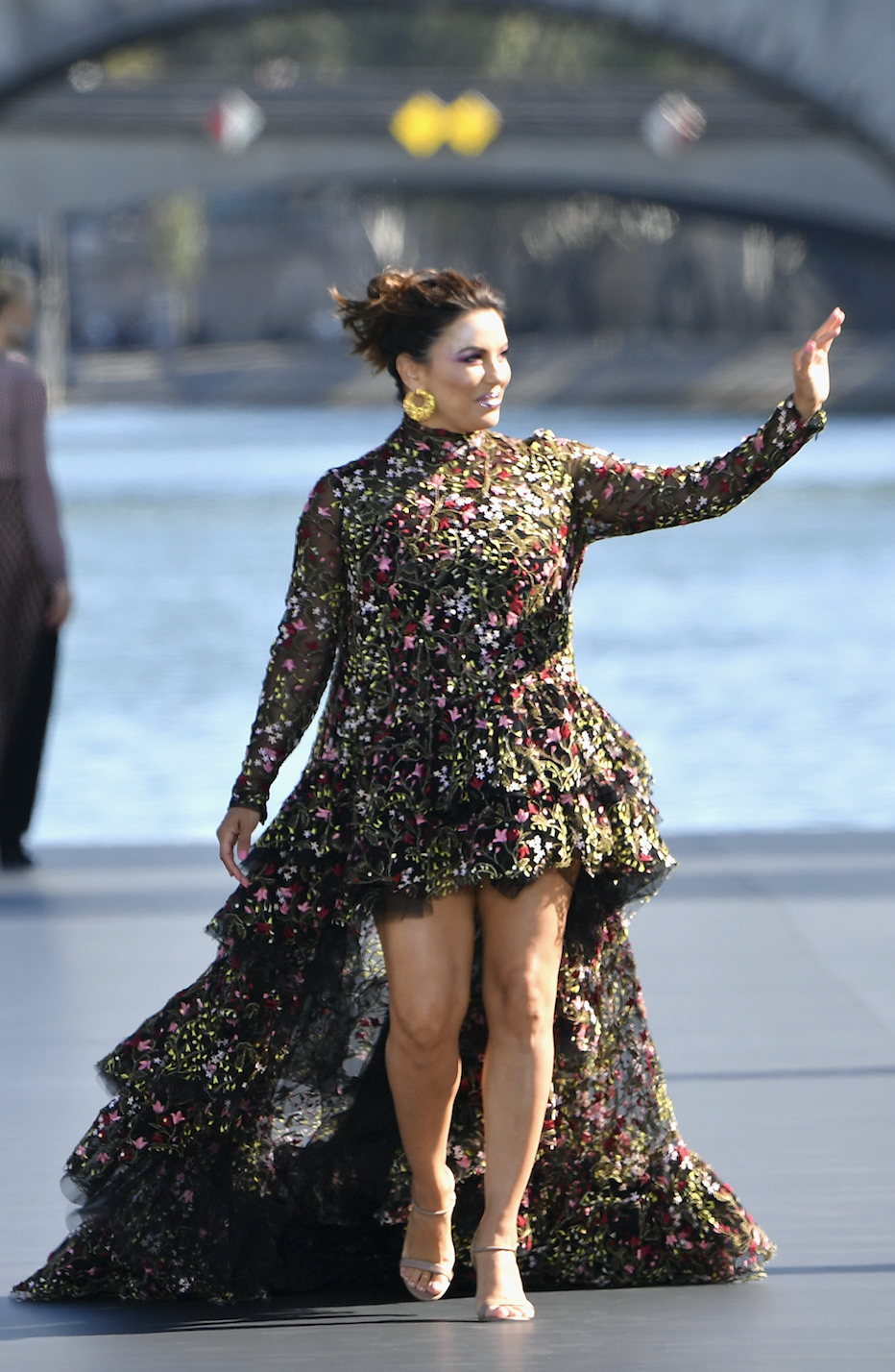 Eva Longoria on the L’Oreal catwalk at Paris Fashion Week. [Credit: L’Oreal]