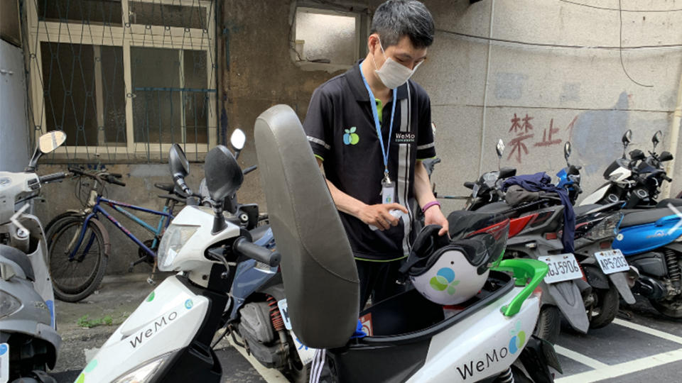 WeMo Scooter執行防疫消毒作業不間斷，針對高頻率使用車輛，滾動式增加消毒次數。（圖片來源/ WeMo Scooter）