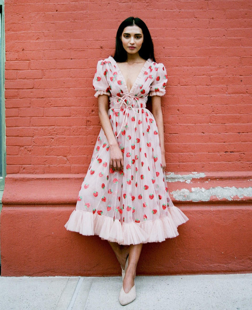 The Strawberry Midi Dress by Lirika Matoshi. (Lirika Matoshi)