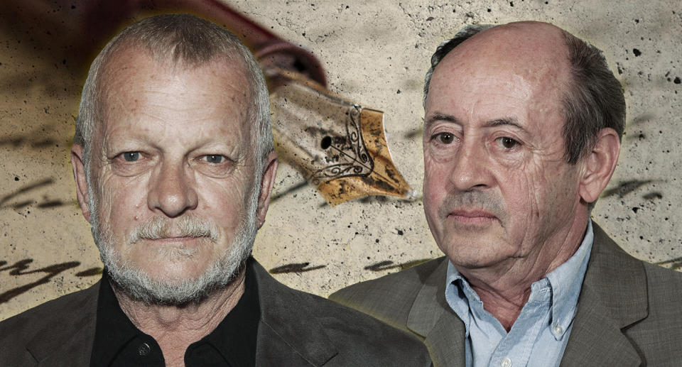 Sam Hamill and Billy Collins. (Yahoo News photo Illustration; photos: AP, Getty Images)