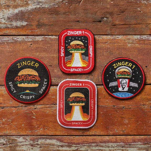 Buy the <a href="https://www.kfclimited.com/ProductDetail.aspx?did=28027&amp;pid=220507&amp;logoid=0" target="_blank">zinger 1 mission patches</a>&nbsp;for $12.&nbsp;