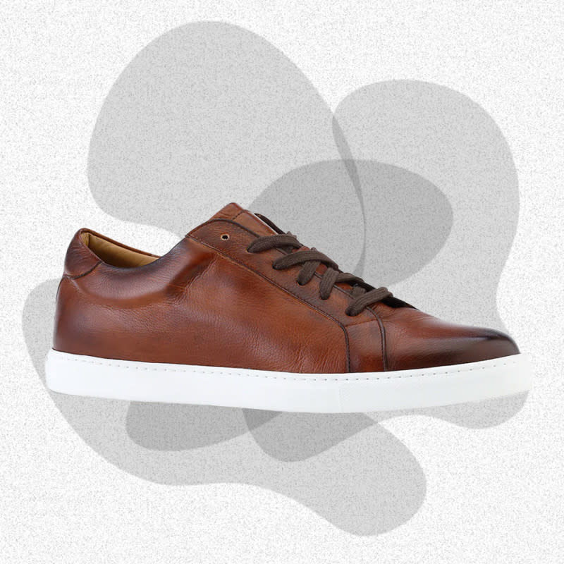 <p>Courtesy of Ave Marks</p><p>Designed to sit in first class, the Ace Marks Travel Sneaker is the best business casual shoe for those who frequently fly for work. This sneaker does everything you’d expect it to with regard to versatility and comfort, but the brand specifically designed it for the hassles of packing. If you opt not to wear the Travel Sneaker on your flight, it is completely collapsible, as demonstrated on the brand’s website. The heel cup folds forward and the sides lay flat on top of it. Not only do they look amazing and feel great in real life, but I can personally attest that these sneakers pack into a single shoe bag and store neatly in the zippered half of a carry-on suitcase. They really do save a ton of space. If you’re down to wait a little for a made-to-order pair, you’ll be glad you did. Get them in brown.</p><p>[$235; <a href="https://shareasale.com/r.cfm?b=999&u=1978857&m=69515&afftrack=mj-businesscasualsneakers-amastracci-0923-update&urllink=www.acemarks.com%2Fcollections%2Ftravel-shoes%2Fproducts%2Ftravel-sneaker-in-cuoio-buffalo%3F" rel="nofollow noopener" target="_blank" data-ylk="slk:acemarks.com;elm:context_link;itc:0" class="link ">acemarks.com</a>]</p>