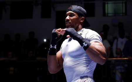 Britain Boxing - Anthony Joshua Public Work-Out - York Hall, Bethnal Green - 21/6/16 Anthony Joshua during his workout Action Images via Reuters / Andrew Couldridge Livepic