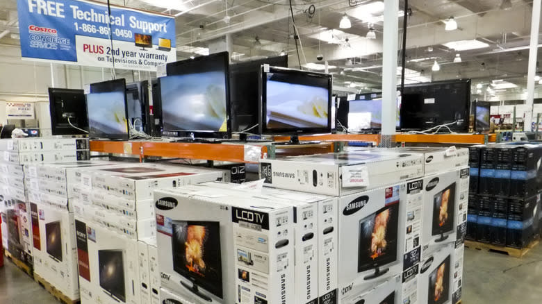 TV display at Costco