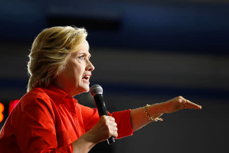 Democratic U.S. presidential candidate Hillary Clinton speaks at East High School in Youngstown, Ohio, July 30, 2016. REUTERS/Aaron P. Bernstein