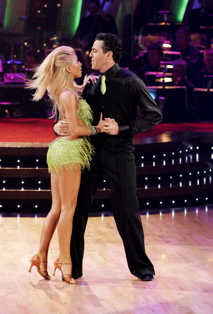 Julianne Hough and Adam Carolla perform a dance on the sixth season of Dancing with the Stars.