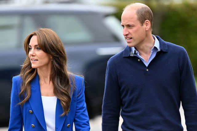 <p>Samir Hussein/WireImage</p> Kate Middleton and Prince William visit visit to SportsAid at Bisham Abbey National Sports Centre to mark World Mental Health Day on October 12, 2023.