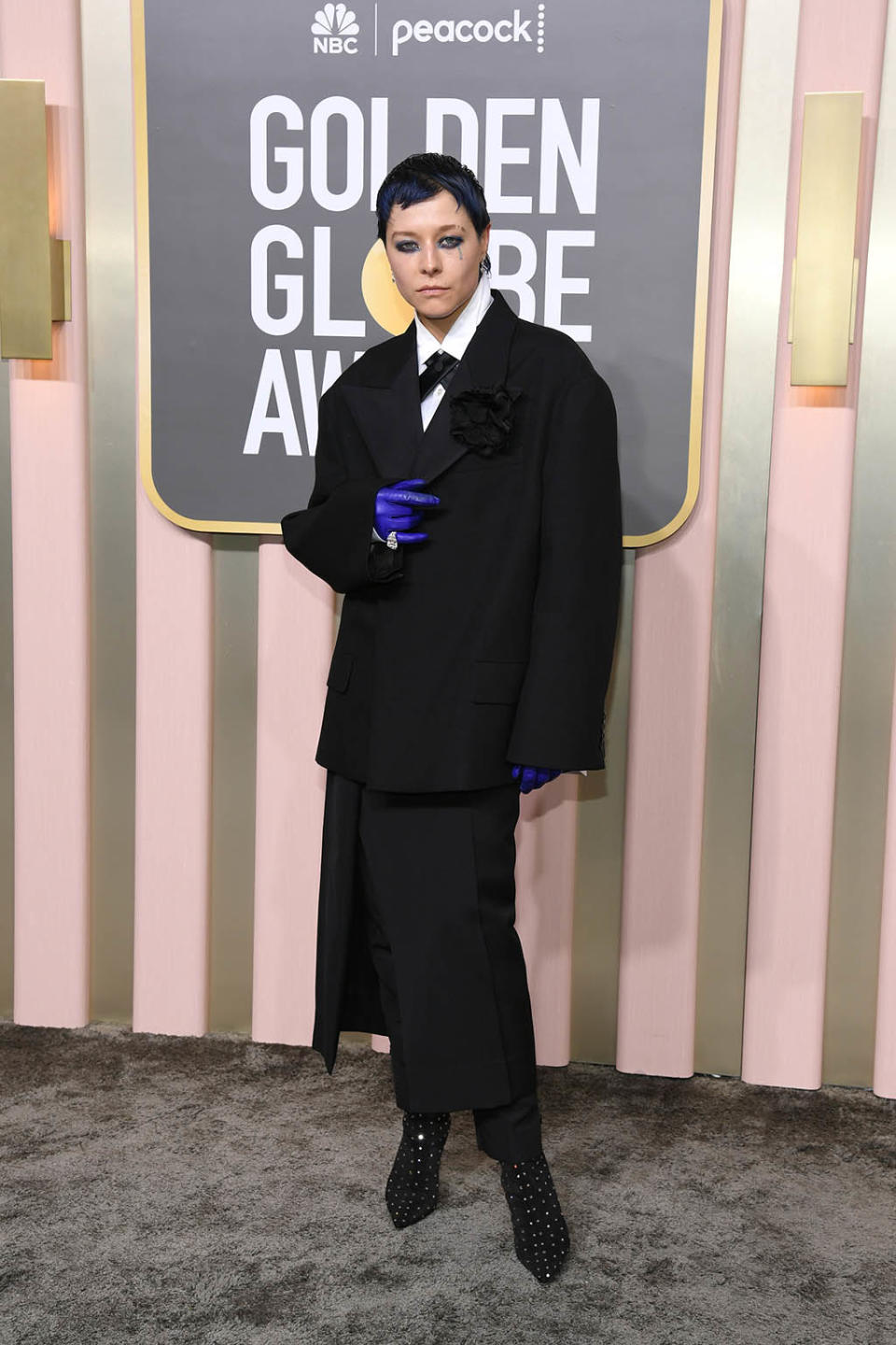 Emma D'arcy, Golden Globes, Acne Studios, Paris Texas, Ankle Boots