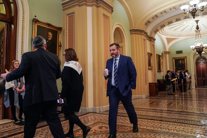 Capitol Hill on Day Two of the Impeachment Trial of President Trump