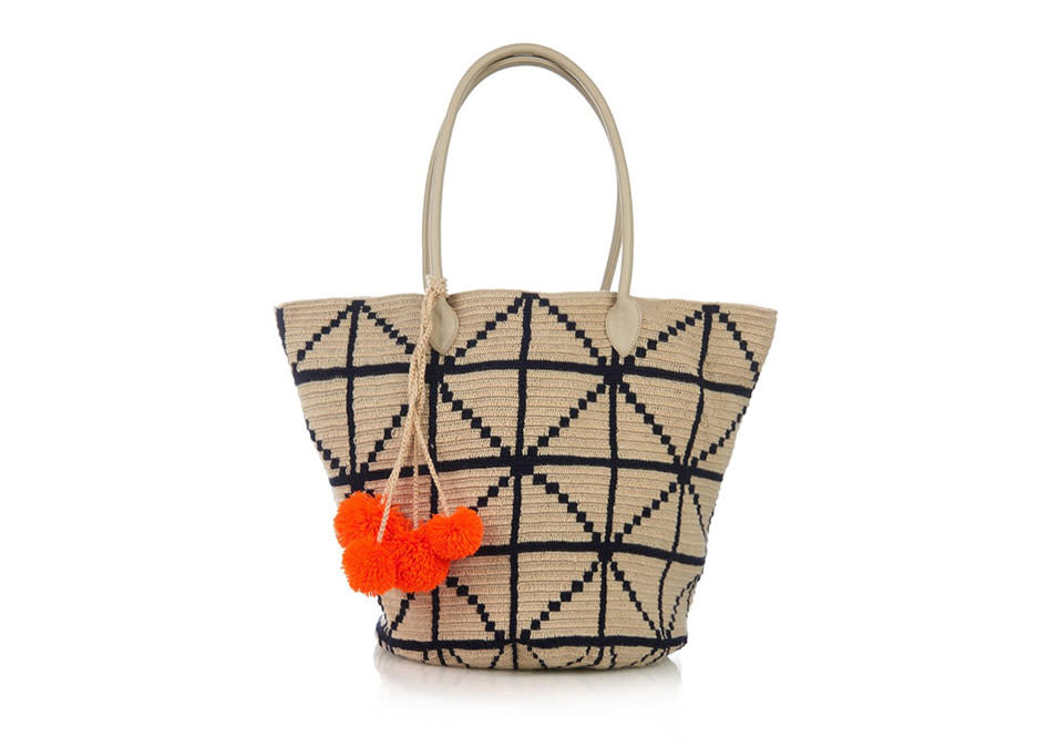 <p>Sophie Anderson Tote, $672, <a rel="nofollow noopener" href="http://www.matchesfashion.com/us/products/Sophie-Anderson-Oona-woven-cotton-tote-1012192#%20" target="_blank" data-ylk="slk:matchesfashion.com;elm:context_link;itc:0;sec:content-canvas" class="link ">matchesfashion.com</a></p>