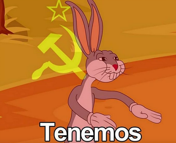 Bugs Bunny con la hoz y el martillo, el meme de Tenemos que ha triunfado este 2020 en redes sociales. (Foto: Instagram / @meme.tenemos) 